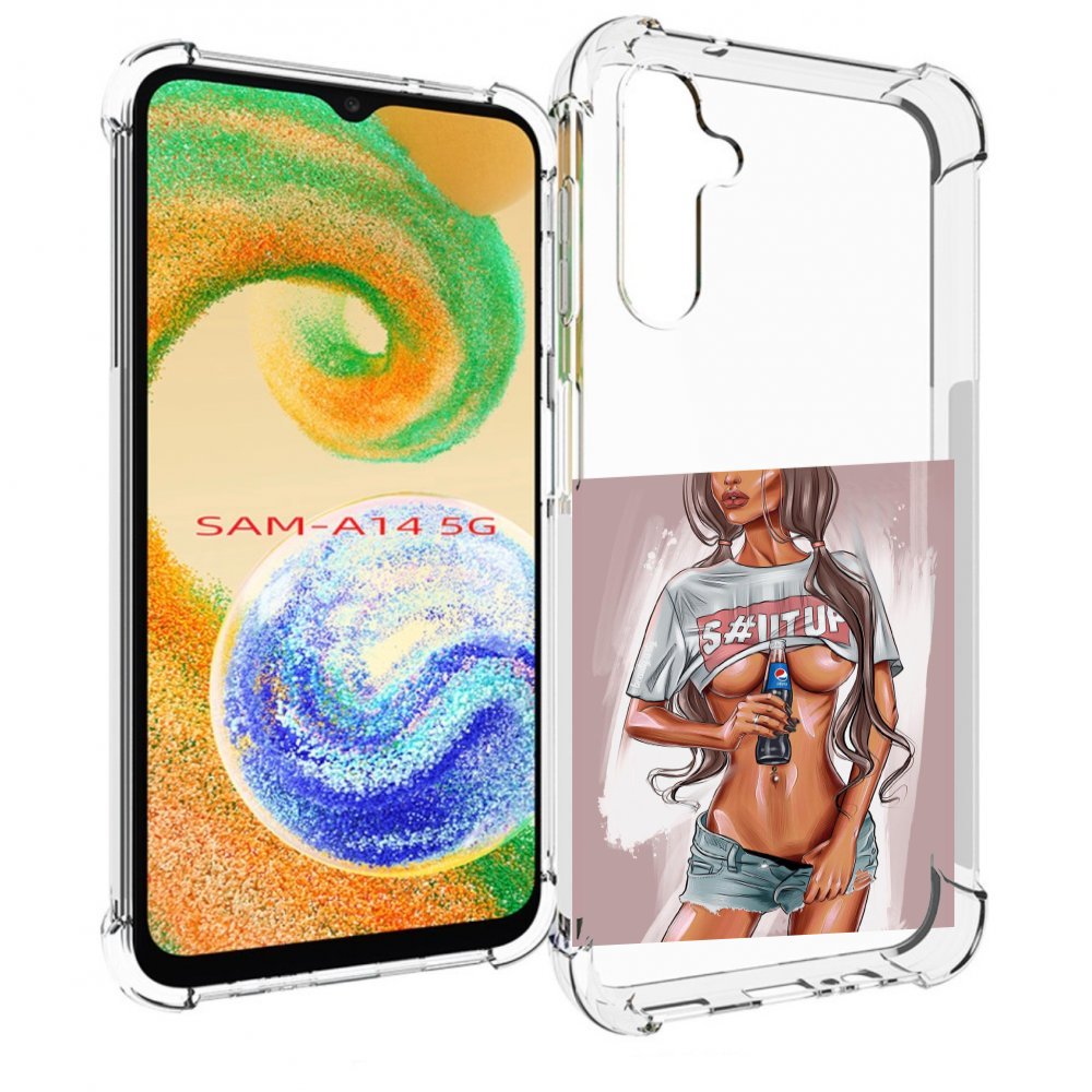 

Чехол MyPads стройная-девушка-с-пепси женский для Samsung Galaxy A14 5G, Прозрачный, Tocco