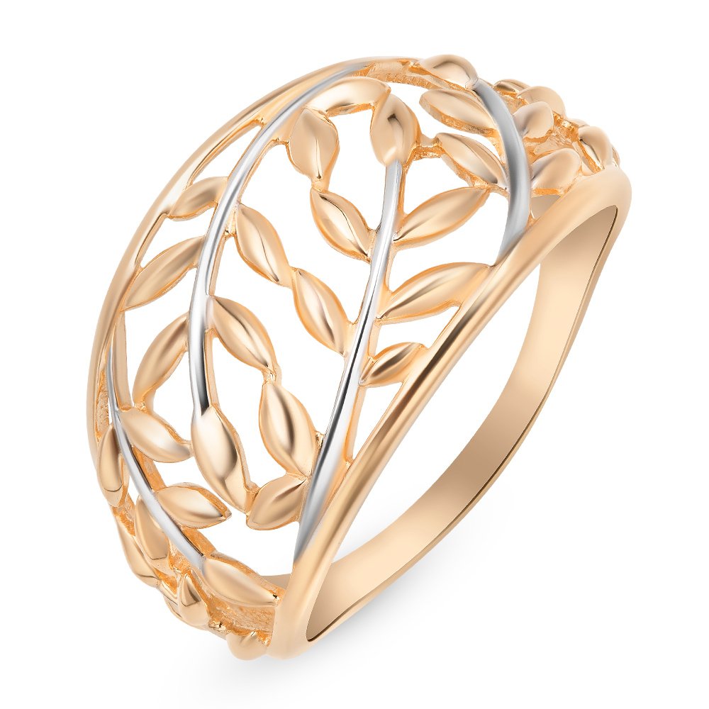 

Кольцо женское из красного золота без вставки 585Gold 401004750, р. 18, 401004750