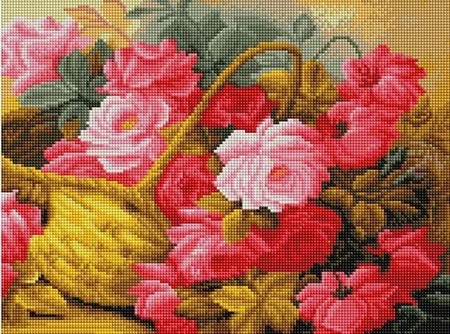 

PaintBoy Алмазная вышивка Корзина с розами UB235, 30x40 см