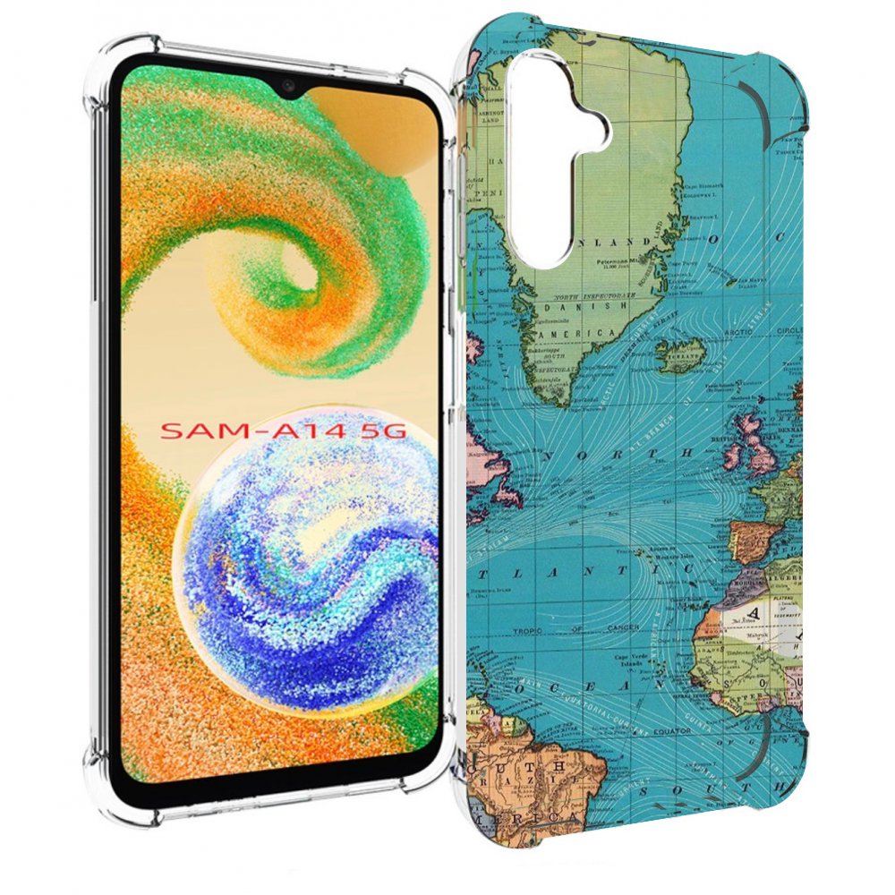 

Чехол MyPads старая карта земли для Samsung Galaxy A14 5G, Прозрачный, Tocco