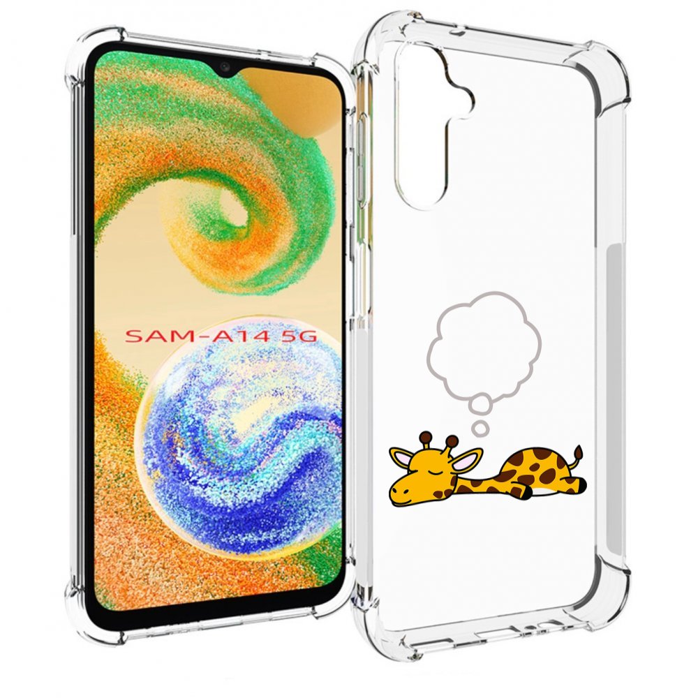 

Чехол MyPads спящий-жираф детский для Samsung Galaxy A14 5G, Прозрачный, Tocco