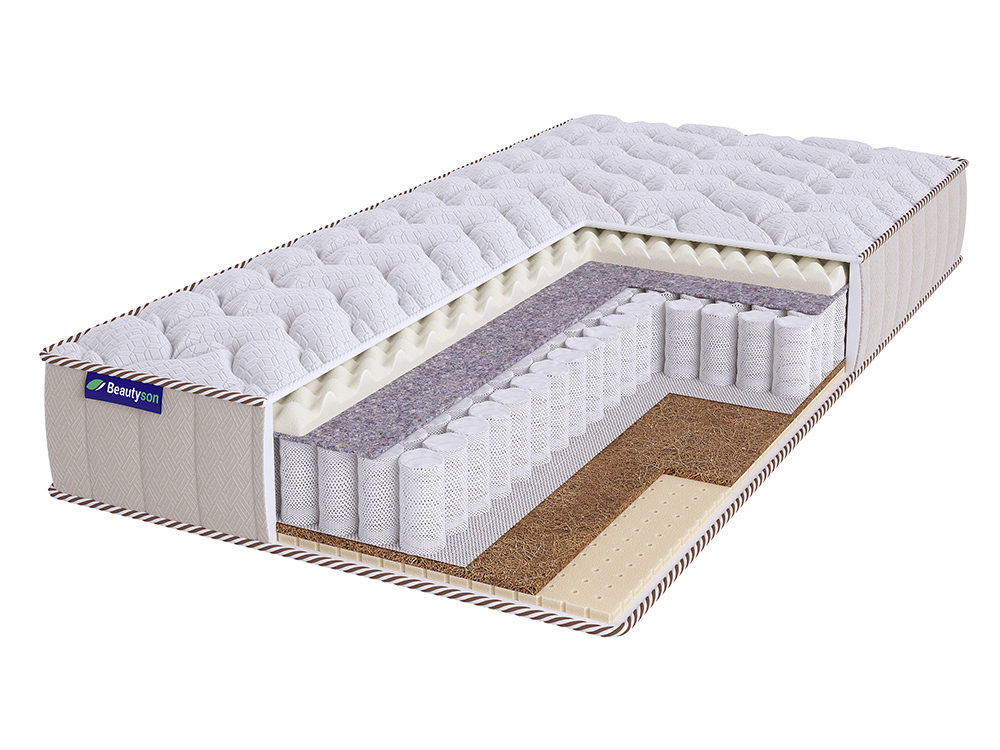 

Матрас BeautySon SPRING Massage Mix S600 LUX 120х186, Белый, SPRING Massage Miх S600 LUх