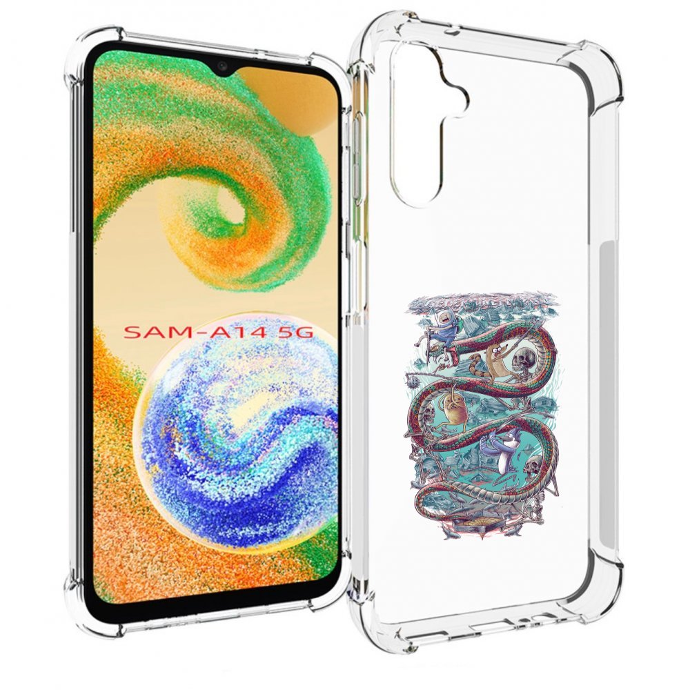 

Чехол MyPads время приключений страшилка для Samsung Galaxy A14 5G, Прозрачный, Tocco