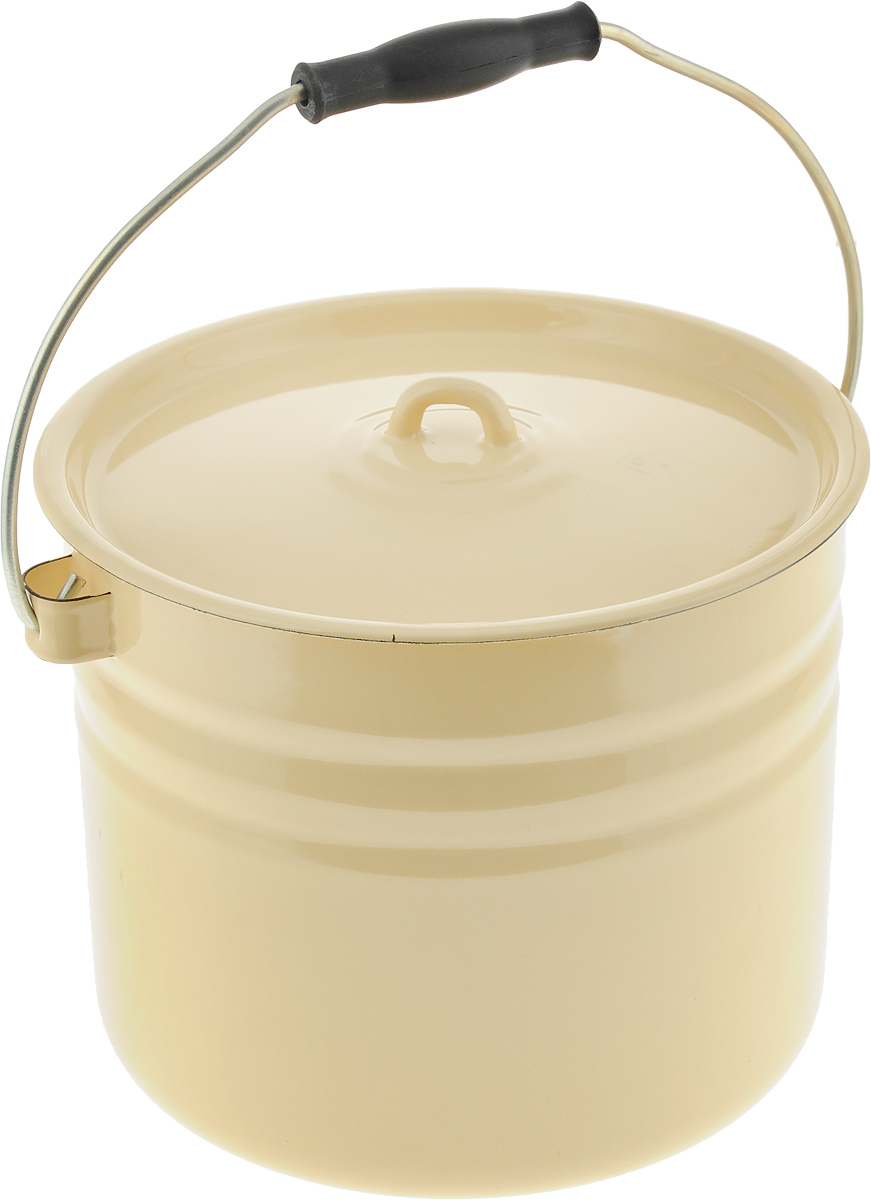 Ведро 12л Лысьвенская эмаль С-1224Ц/Км кремовый без рисунка