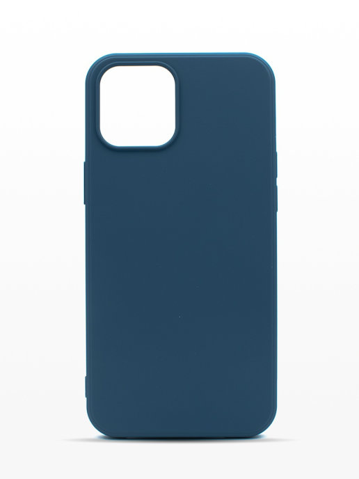 фото Чехол накладка для iphone 12 pro с подкладкой из микрофибры / для айфон 12 про / синий qvatra