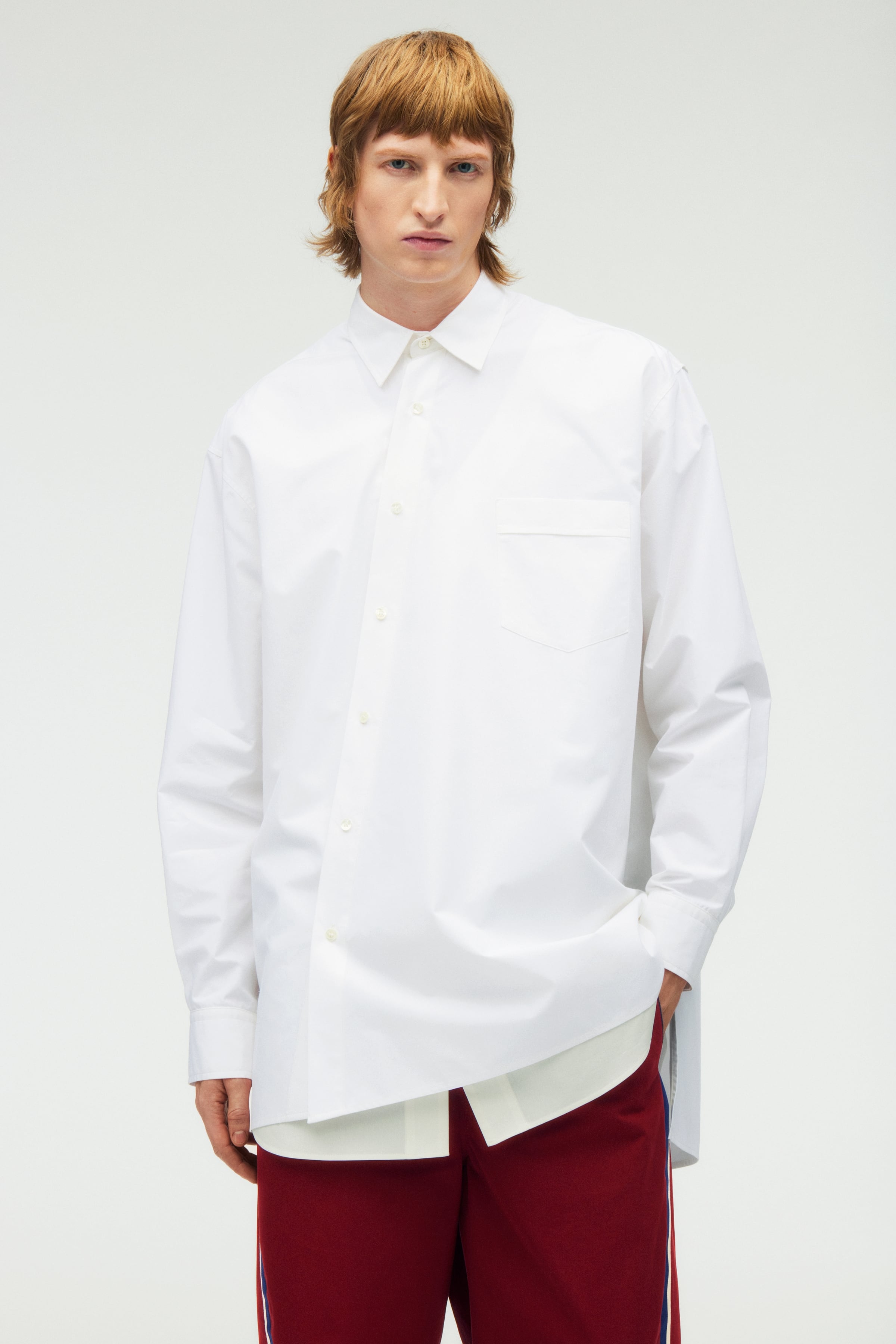 

Рубашка мужская ZARA 07455911 белая M (доставка из-за рубежа), Белый, 07455911