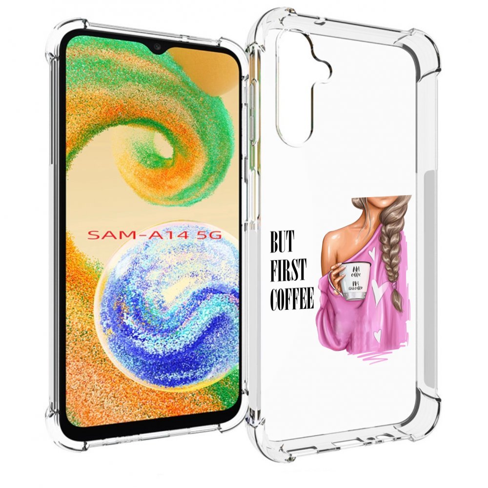 

Чехол MyPads сначала-кофе для Samsung Galaxy A14 5G, Прозрачный, Tocco