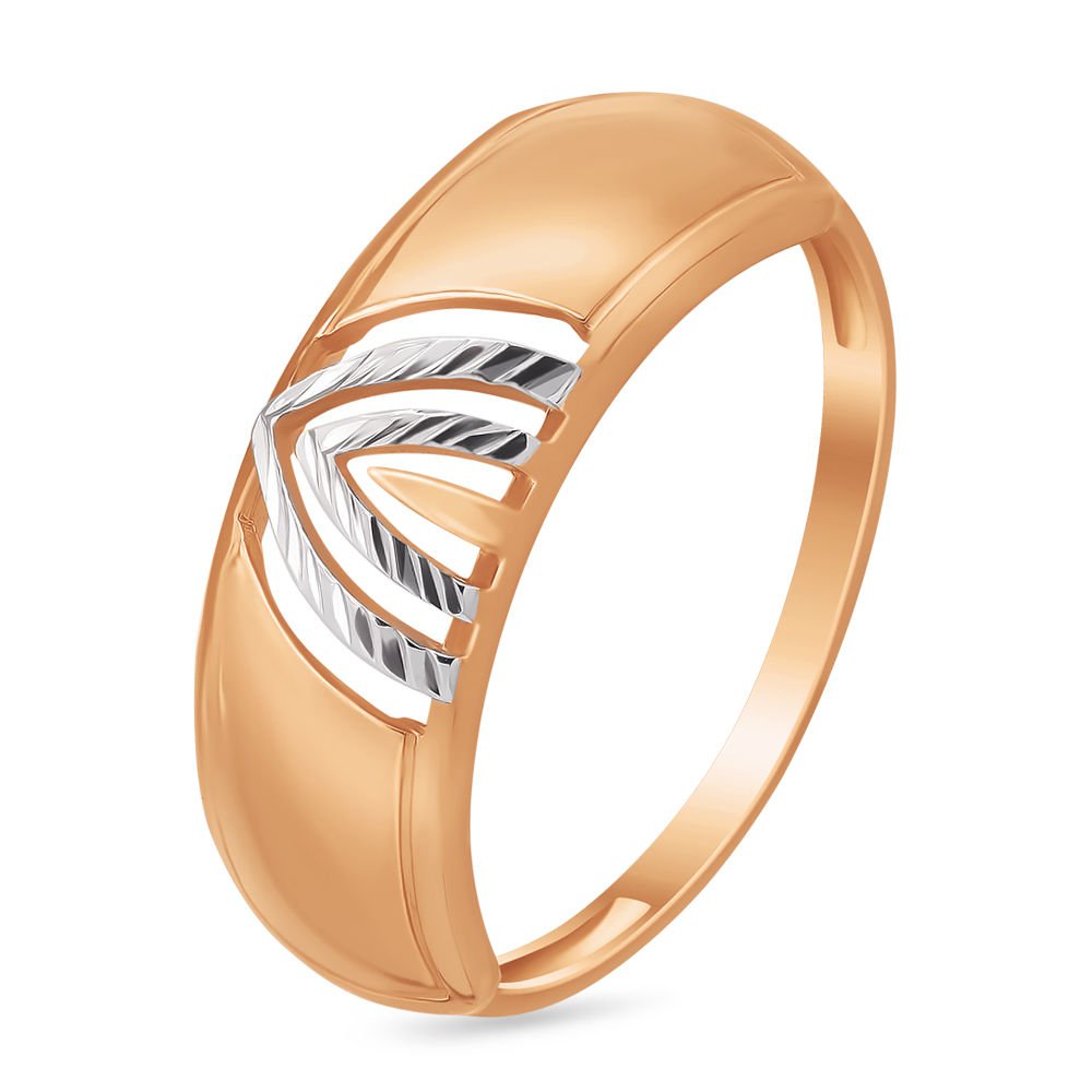 

Кольцо женское из красного золота без вставки 585Gold 401004715, р. 18, 401004715