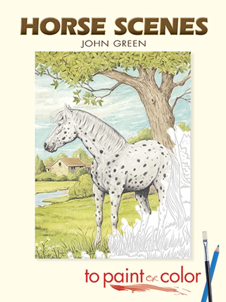 

Horse Scenes to Paint or Color. Green John