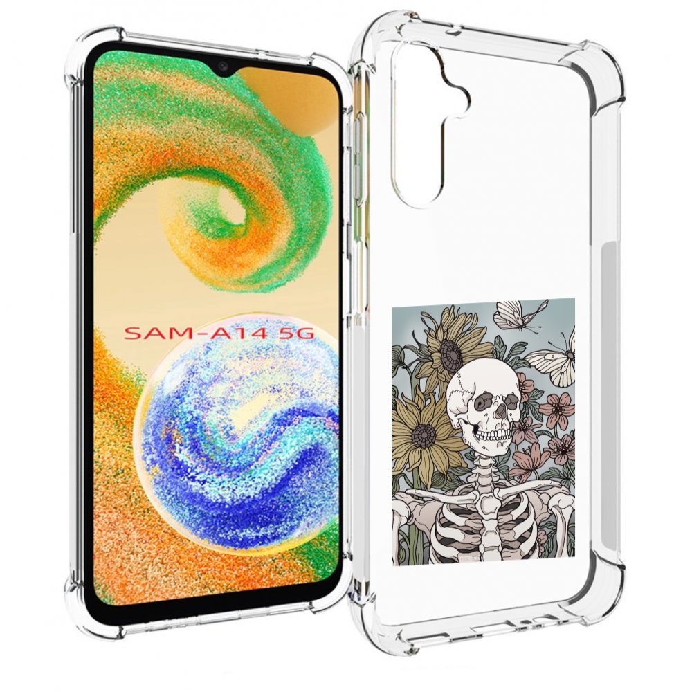

Чехол MyPads скелетик с подсолнухами для Samsung Galaxy A14 5G, Прозрачный, Tocco