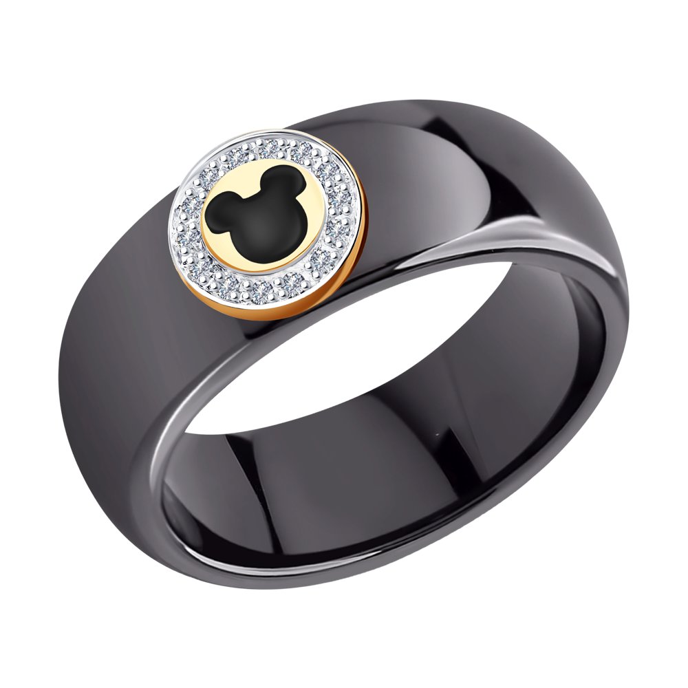 

Кольцо из красного золота/керамики с бриллиантом р.19 SOKOLOV 6015093, 6015093