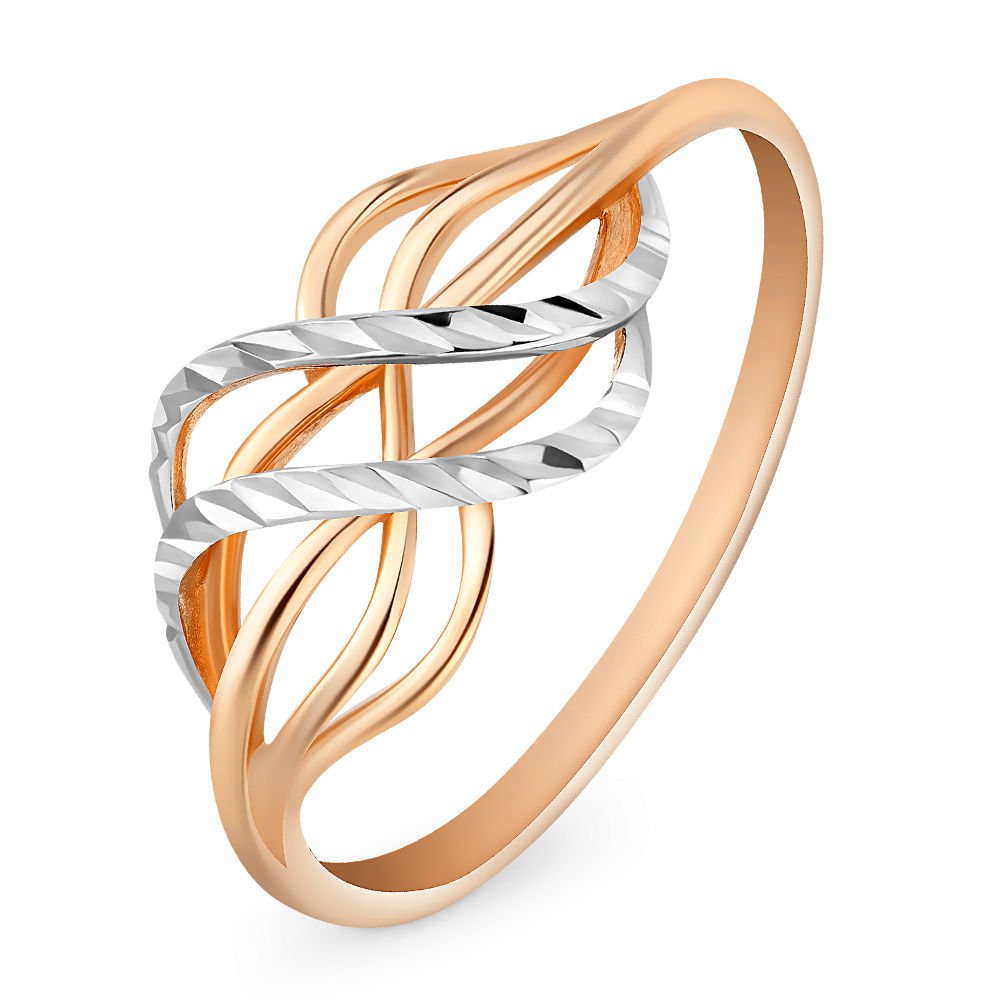 

Кольцо женское из красного золота без вставки 585Gold 401004689, р. 17,5, 401004689