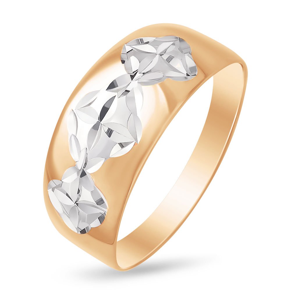 

Кольцо женское из красного золота без вставки 585Gold 401001159, р, 401001159