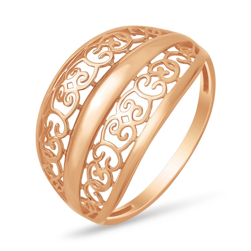 

Кольцо женское из красного золота без вставки 585Gold 401001152, р, 401001152
