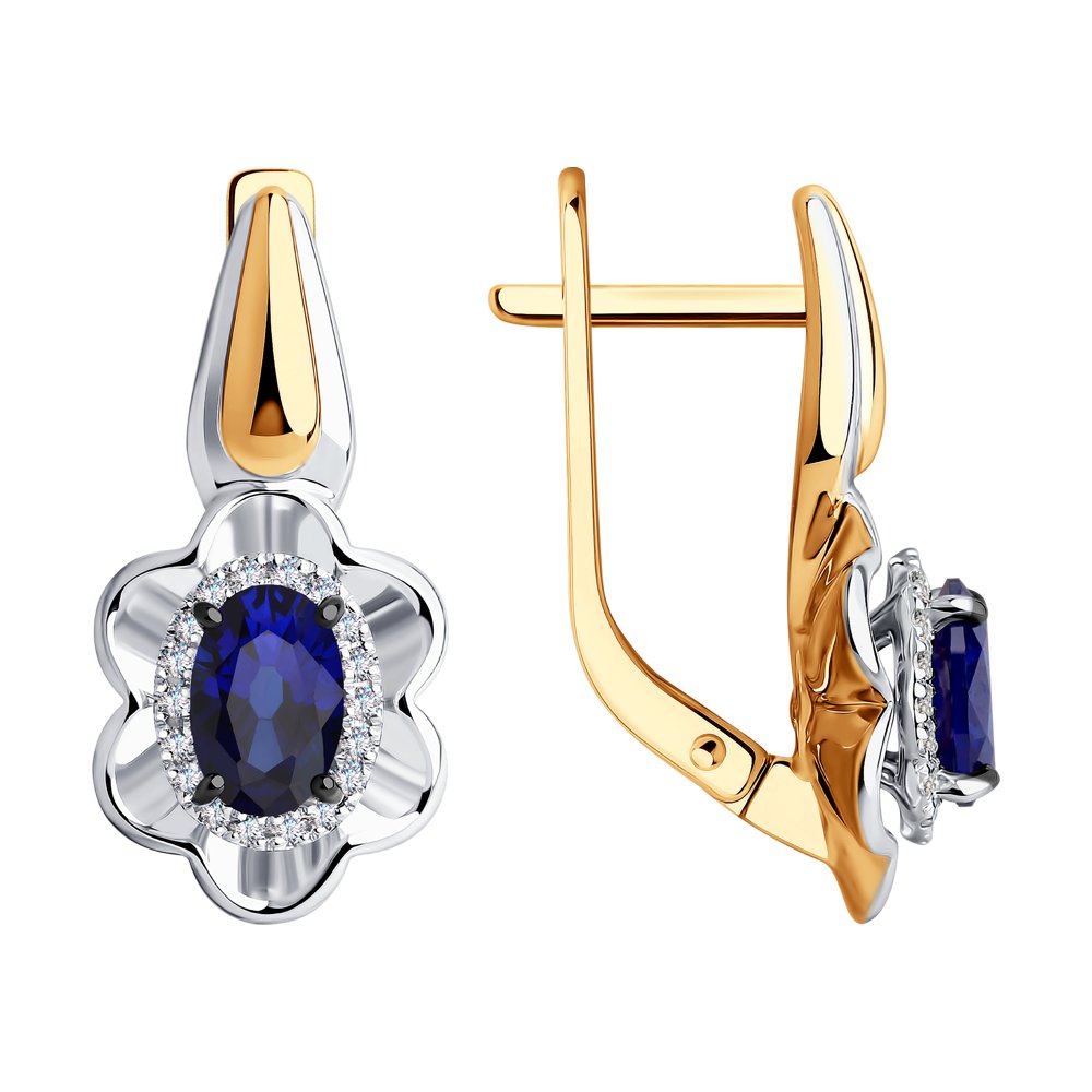 

Серьги из красного золота с бриллиантом/сапфиром Diamant 51-220-00556-1, 51-220-00556-1