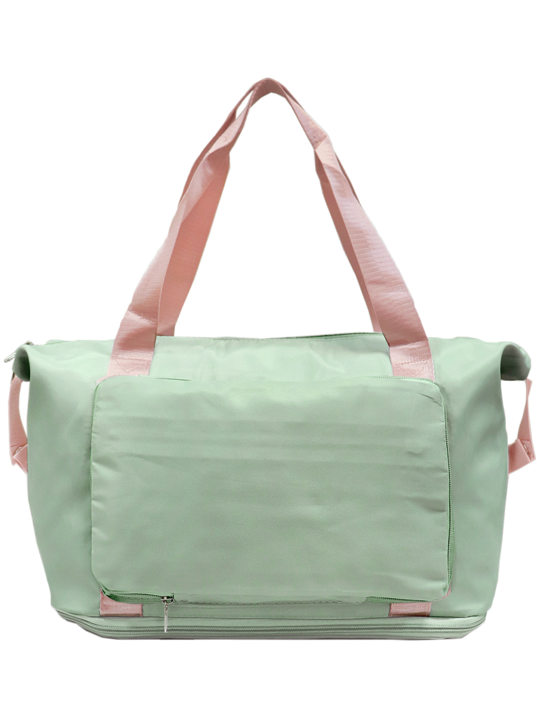 Дорожная сумка женская Caramelo 202201-3 салатовая/розовая, 26х42х20 см