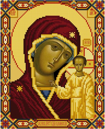 Фрея Алмазная вышивка Казанская икона Божией Матери ALVR-158, 22x27 см