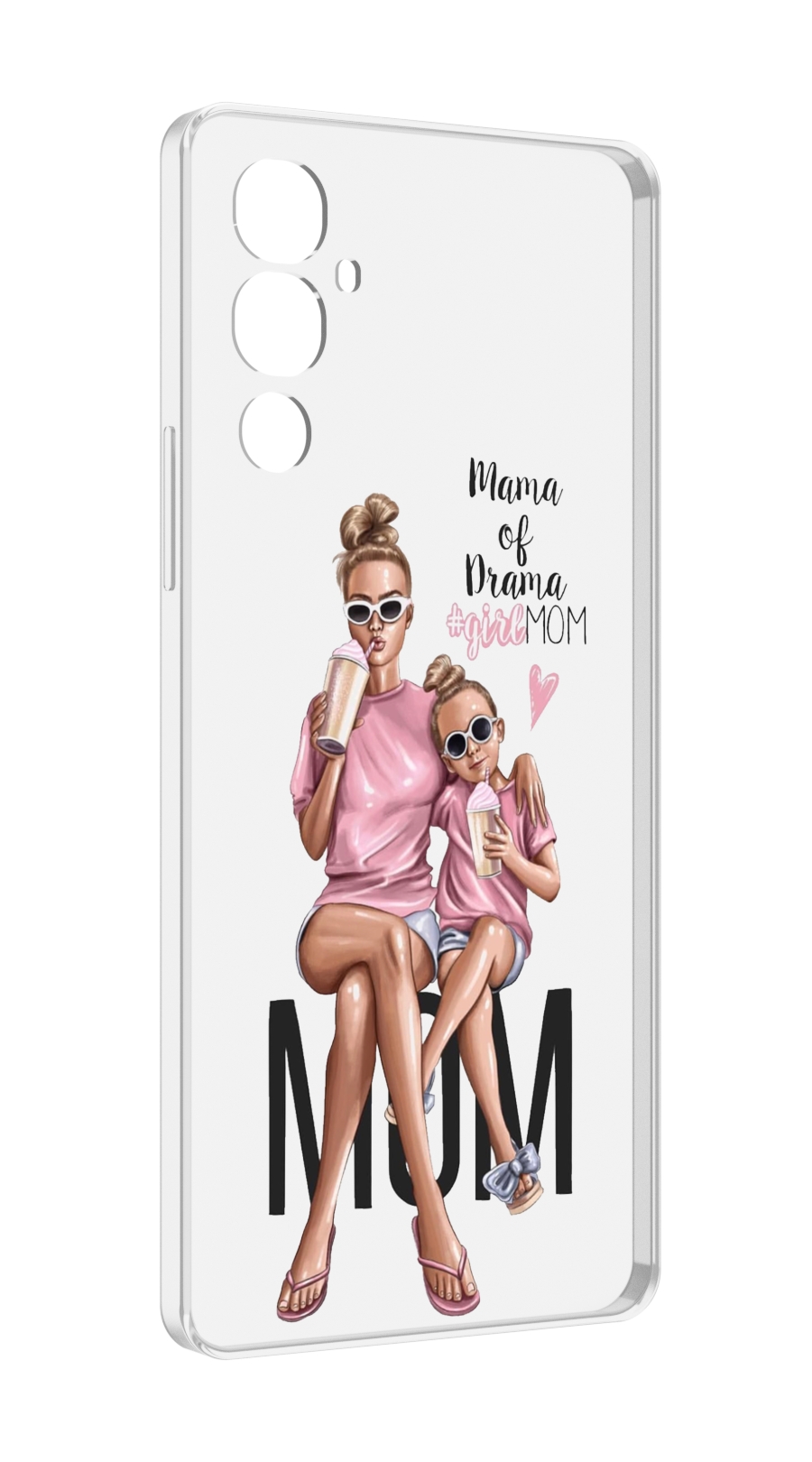 

Чехол MyPads Мама-мечты женский для Tecno Pova 4, Прозрачный, Tocco