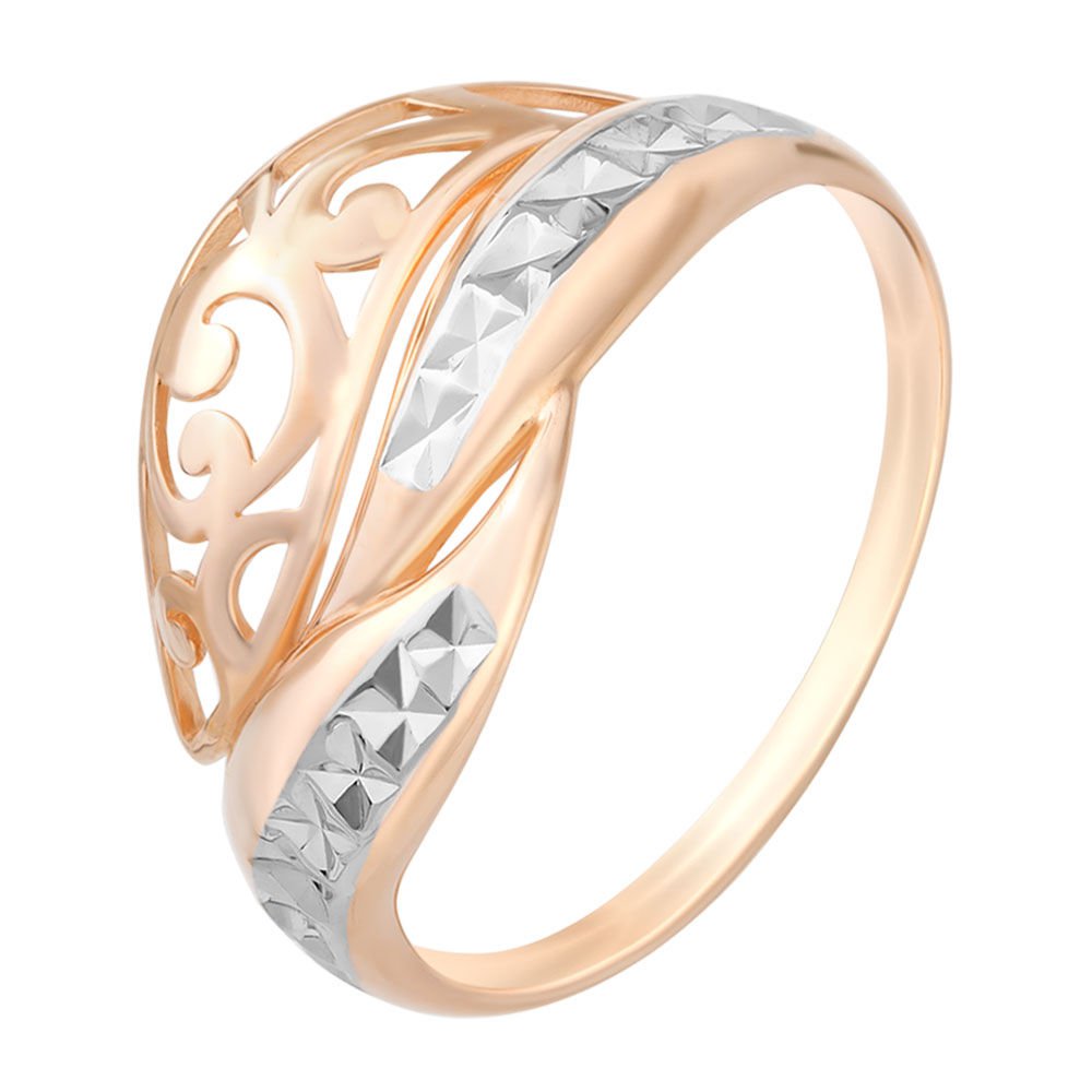 

Кольцо женское из красного золота без вставки 585Gold 401001129, р. 18,5, 401001129
