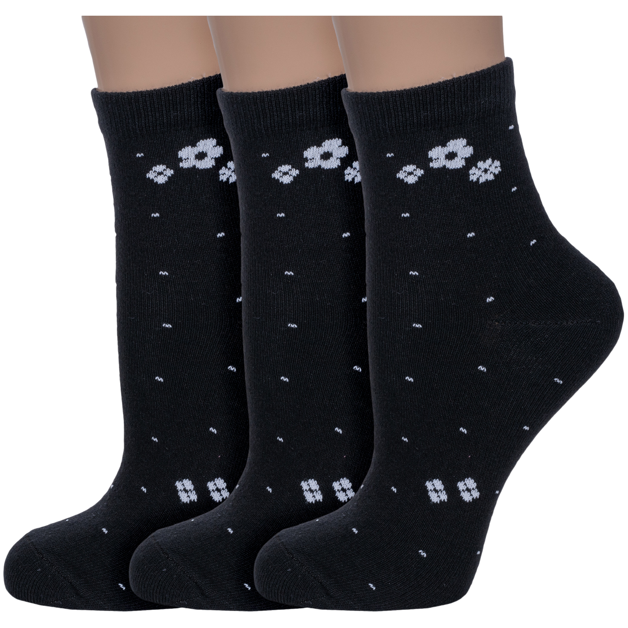 Комплект носков женских Альтаир 3-С47 черных 25, 3 пары