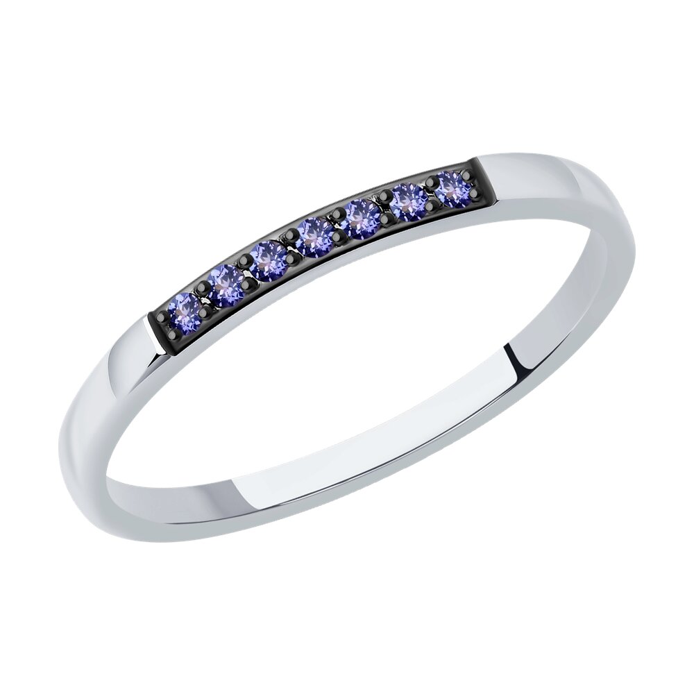 

Кольцо Diamant из белого золота с танзанитами