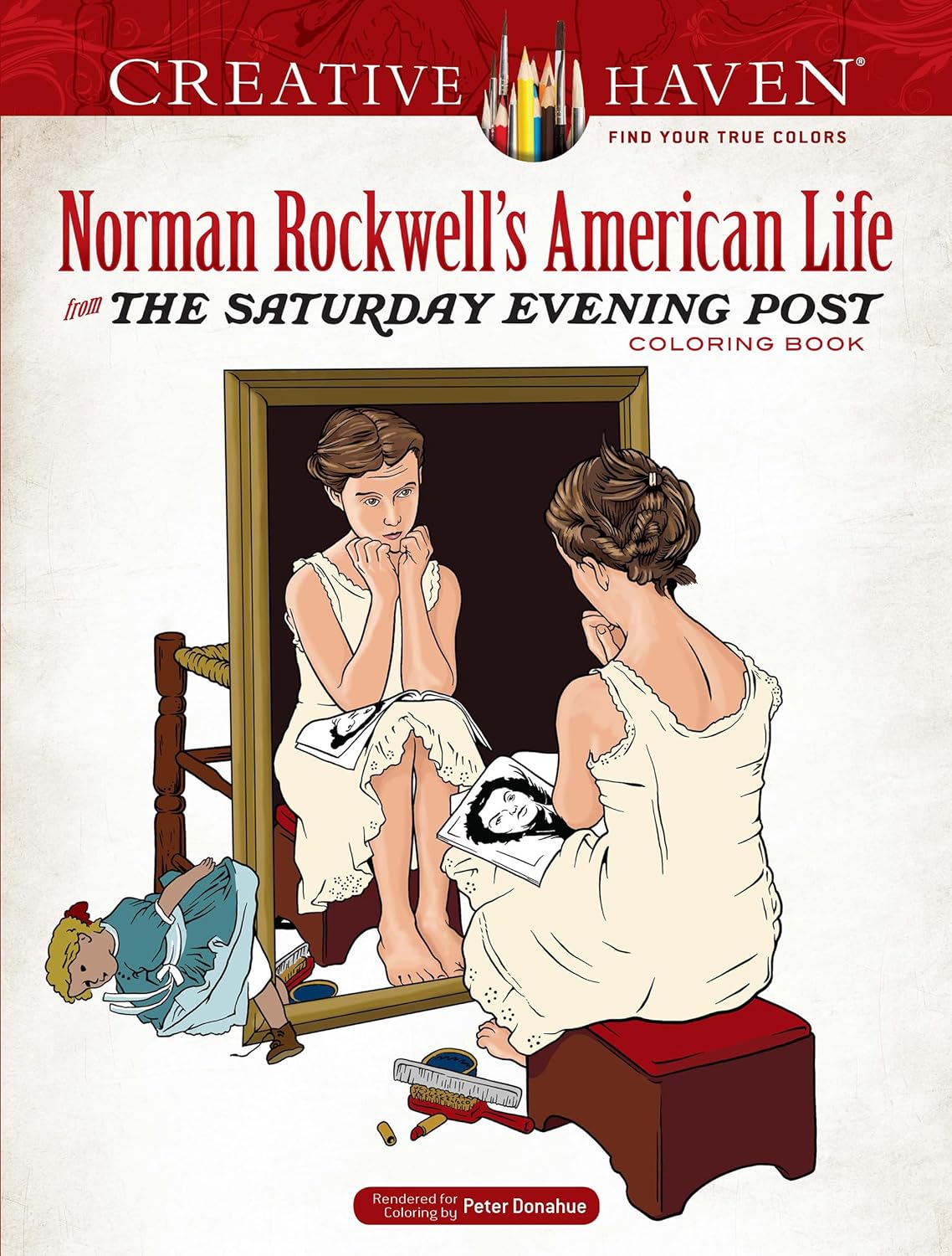 

Creative Haven Norman Rockwell's American Life from the Saturday Evening Post Coloring Boo