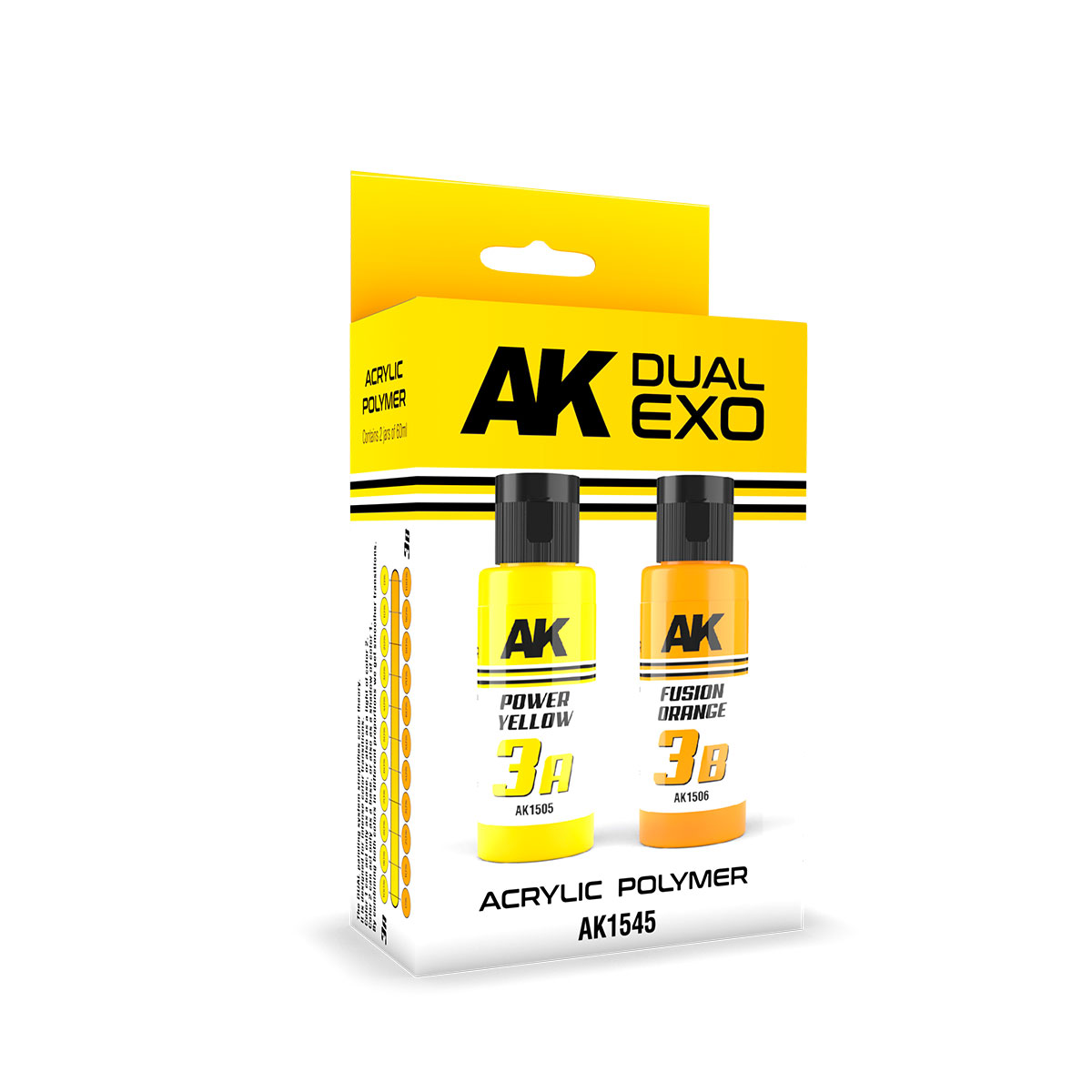 фото Набор красок ak interactive dual exo - 3a мощный жёлтый 3b фьюжн-апельсин ak1545