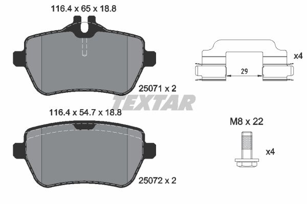 

Колодки Зад.Меrсеdеs S-Сlаss W222, V222, Х222 S 300 Вluетес Нуbrid TEXTAR 2507103