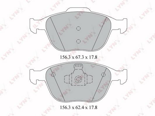 

Колодки тормозные передние дисковые Ford Fiesta V/Focus/Focus Turnier 02>13 Lynx BD3022