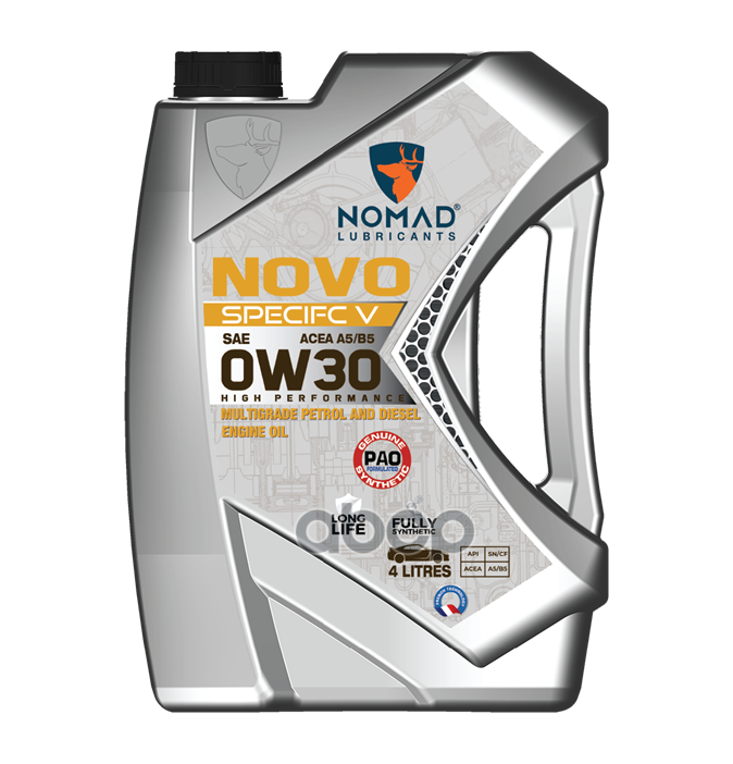 Моторное масло Nomad lubricants novo specific v 0w30 4л