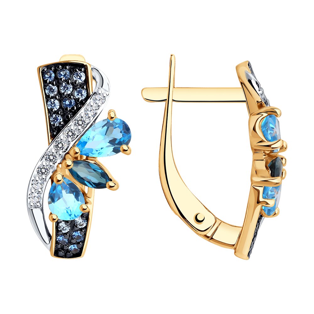

Серьги из красного золота SOKOLOV 728307, топаз, 728307