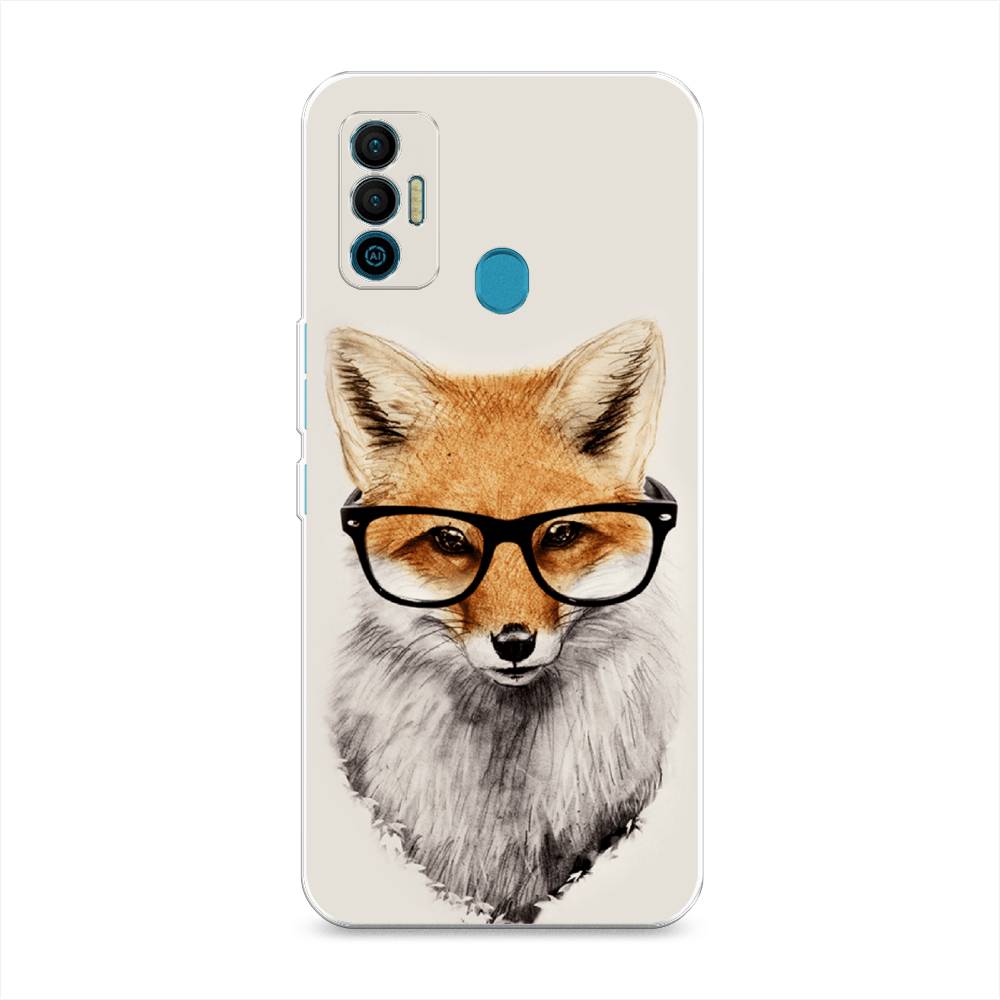 

Чехол Awog на Tecno Spark 7 "Лиса в очках", Разноцветный, 301050-10