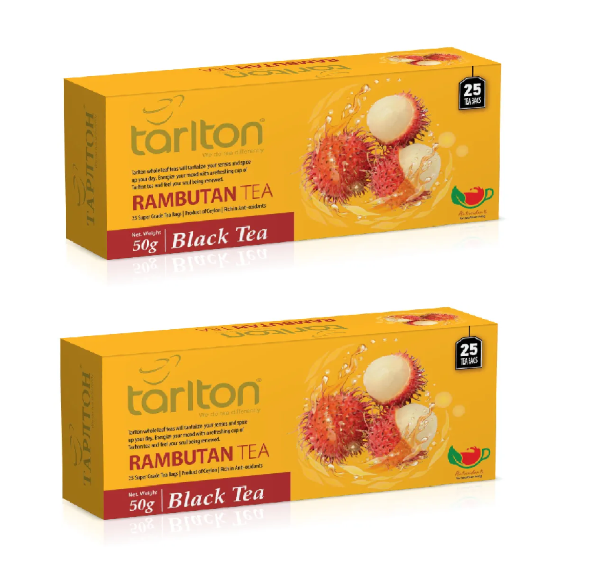 Чай Tarlton черный Rambutan, 25 пакетиков х 2 шт