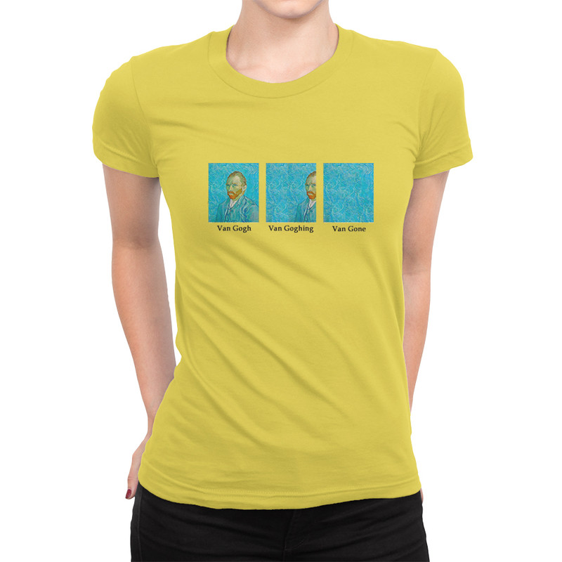 

Футболка женская Dream Shirts Ван Гог Ушел желтая XL, Желтый, Ван Гог Ушел