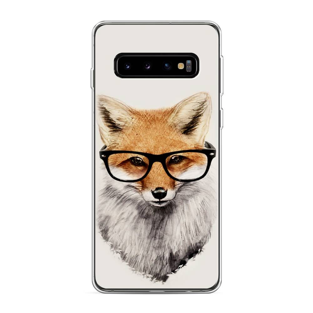 

Чехол Awog на Samsung Galaxy S10 "Лиса в очках", Разноцветный, 27050-10