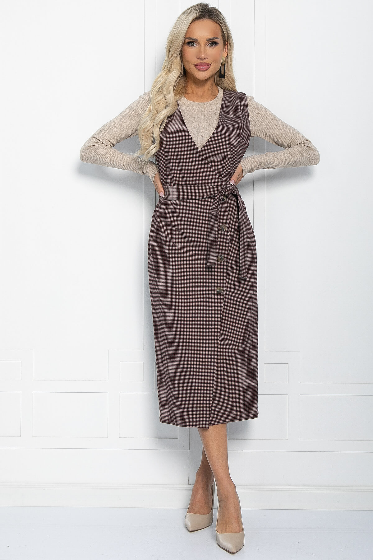

Сарафан женский LT Collection Илга коричневый 50 RU, Илга