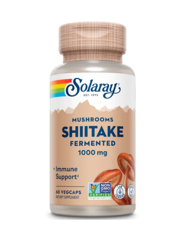 Витамины и минералы для спортсменов Solaray Shiitake Mushroom Organically Grown (Ферментир