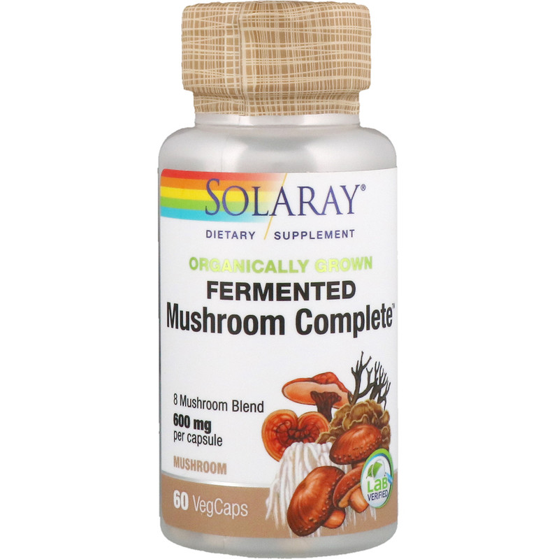 

Витамины и минералы для спортсменов Solaray Organically Grown Fermented Mushroom Complete