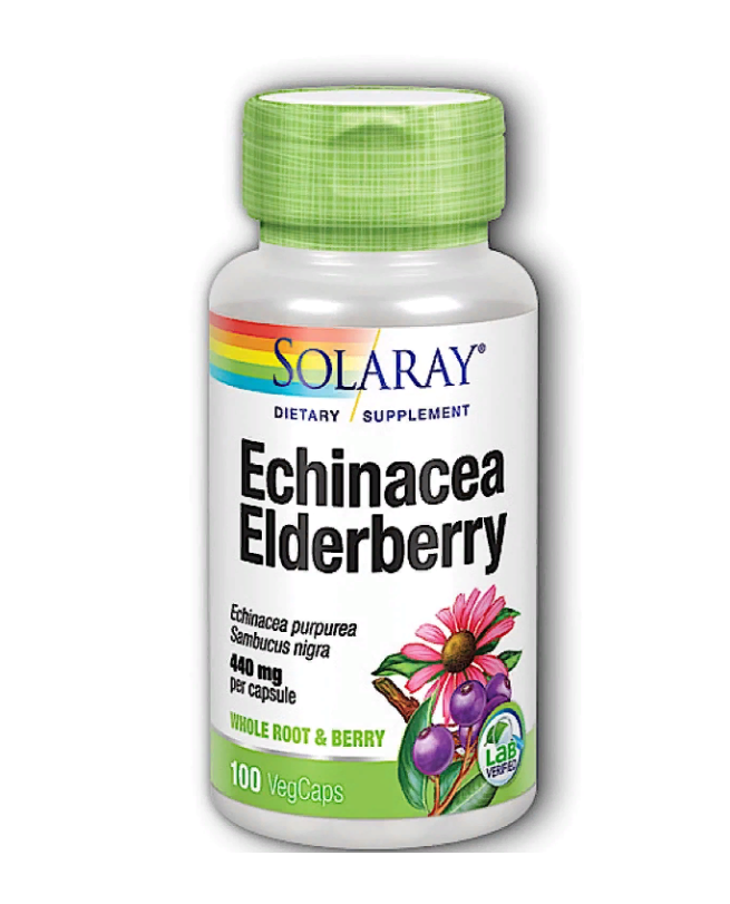 фото Витамины и минералы для спортсменов solaray echinacea and elderberry (эхинацея и бузина) 4