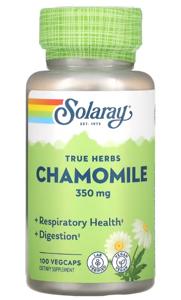 

Витамины и минералы для спортсменов Solaray Chamomile Flowering Top (Ромашка цветущие верх