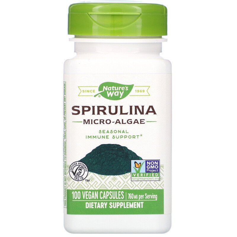 фото Витамины и минералы для спортсменов nature's way spirulina micro algae (спирулина микровод