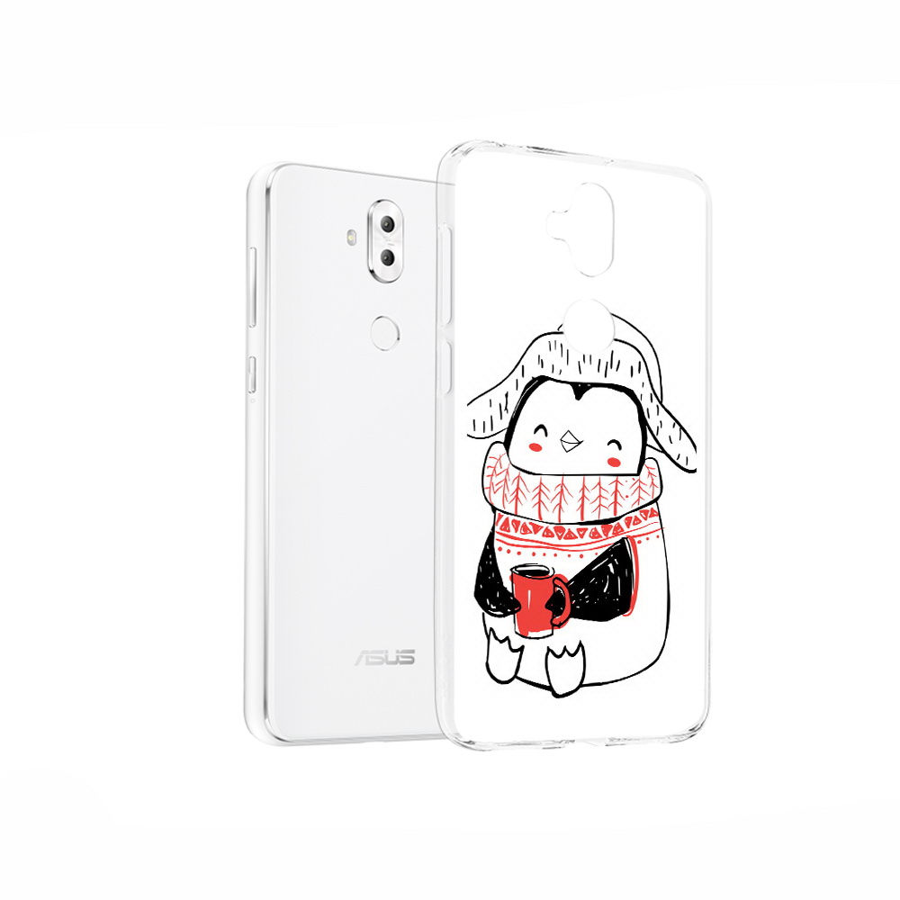 

Чехол MyPads Tocco для Asus ZenFone 5 Lite (ZC600KL) Милый пингвин, Прозрачный, Tocco