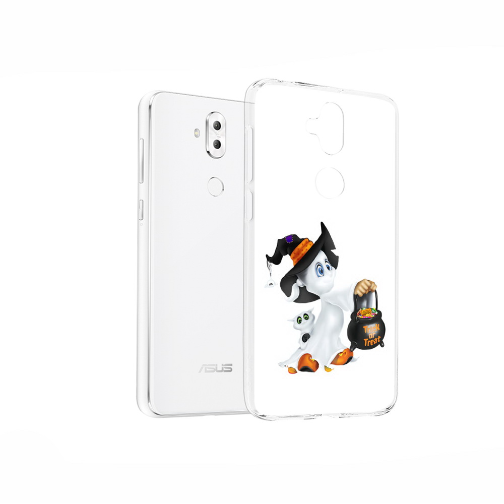 

Чехол MyPads Tocco для Asus ZenFone 5 Lite (ZC600KL) Маленький призрак, Прозрачный, Tocco