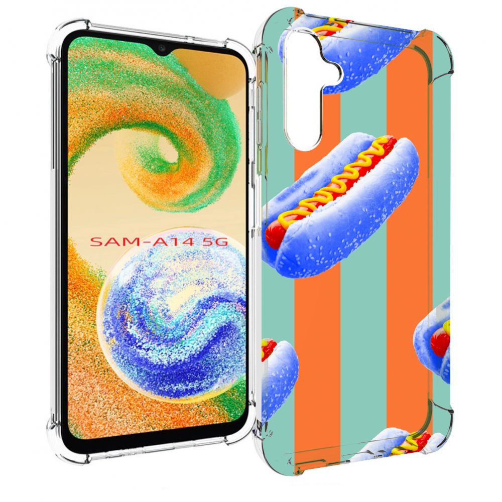 

Чехол MyPads синие хотдоги для Samsung Galaxy A14 5G, Прозрачный, Tocco