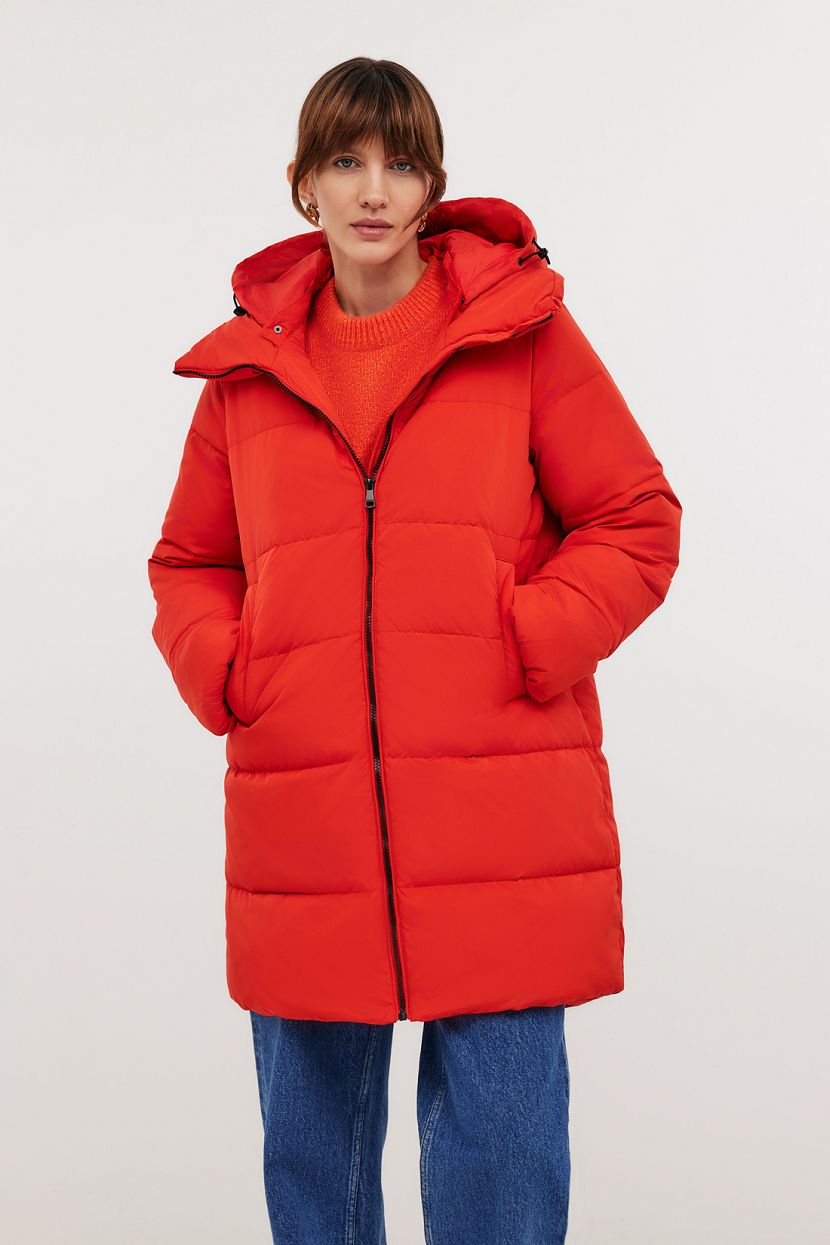 

Пуховик женский Baon B0024524 красный 2XL, B0024524