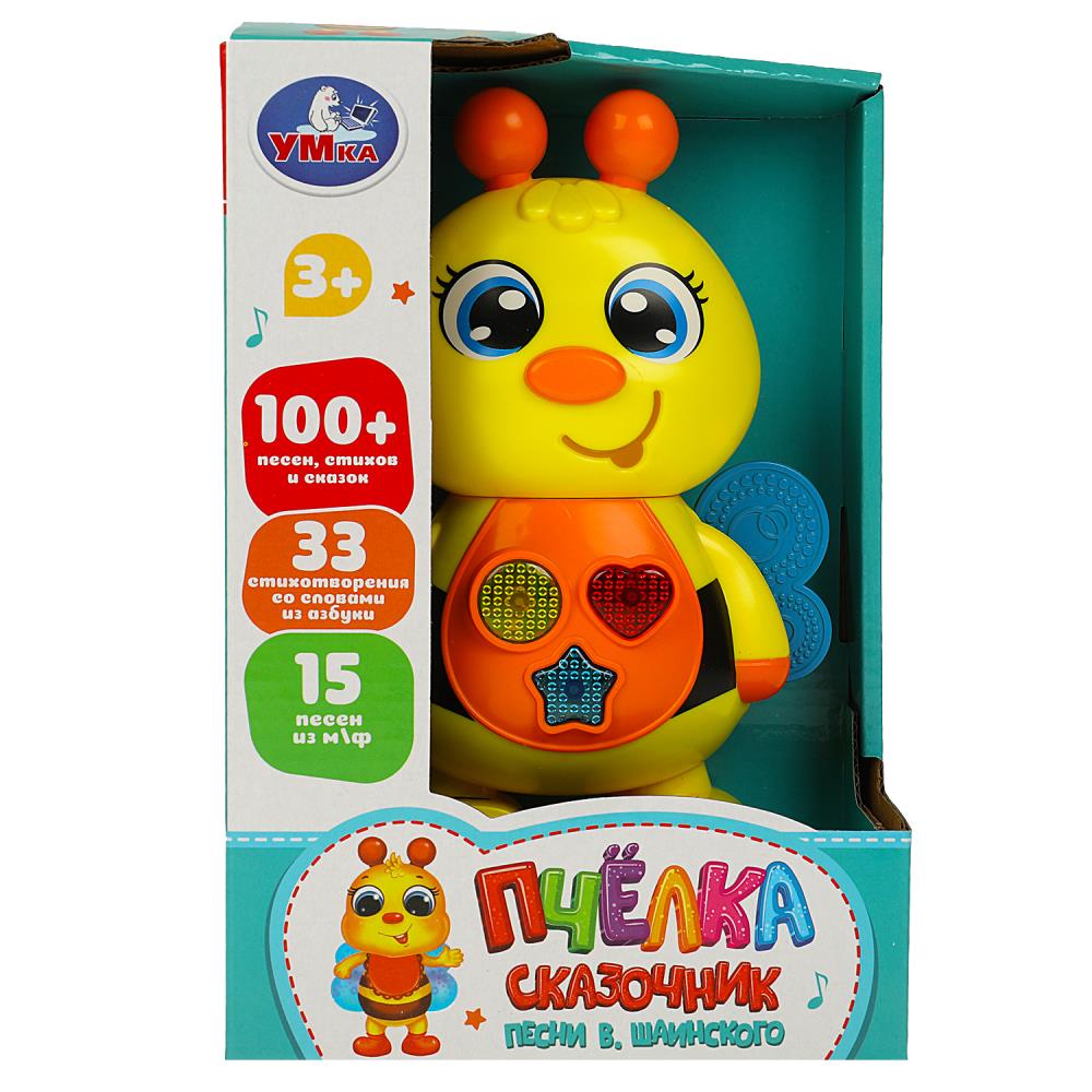 

Игрушка Пчёлка сказочник, Шаинский музыка, 100 песен, сказок и звуков, свет УМка HT1162-R