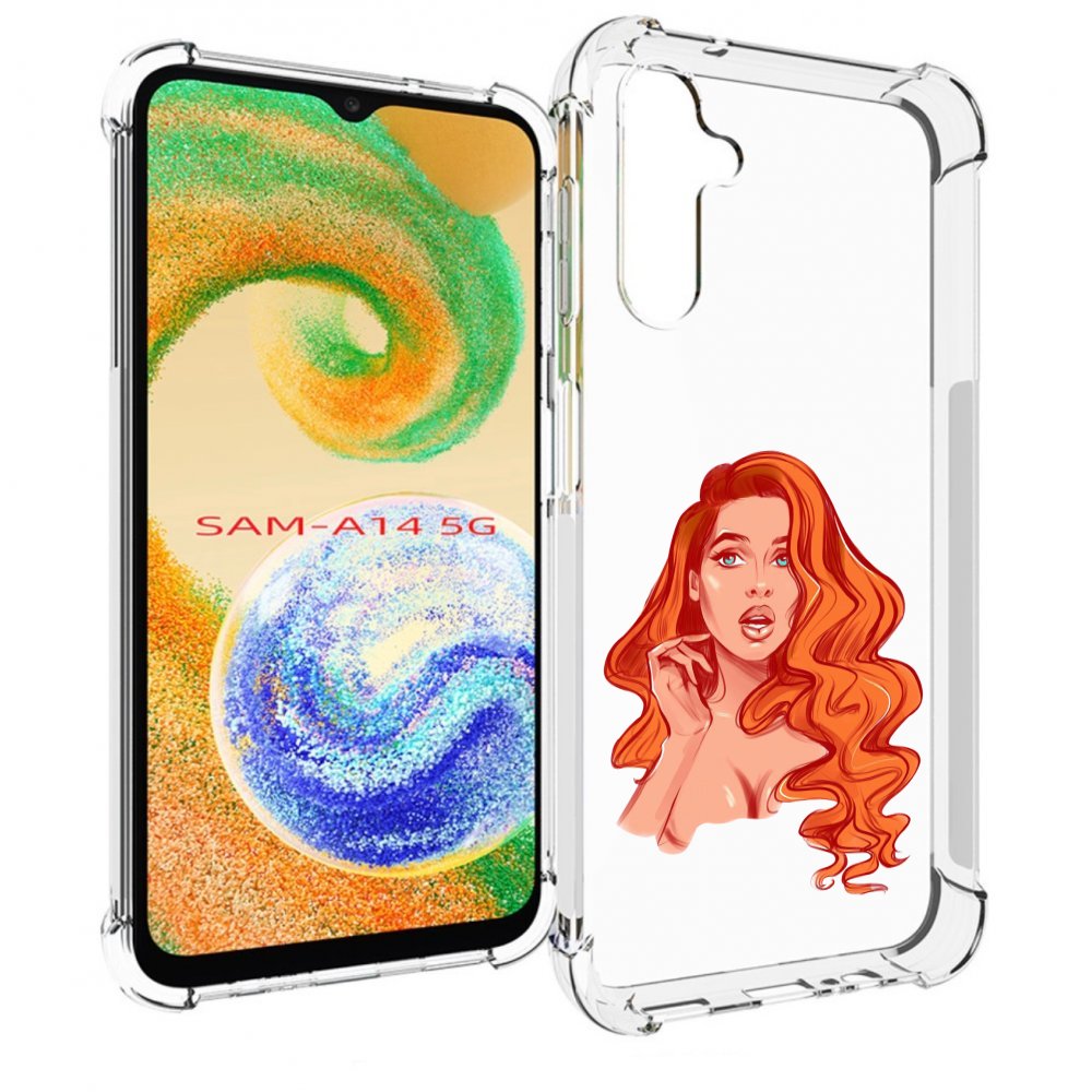 

Чехол MyPads рыжая-девушка-модельной-внешности женский для Samsung Galaxy A14 5G, Прозрачный, Tocco