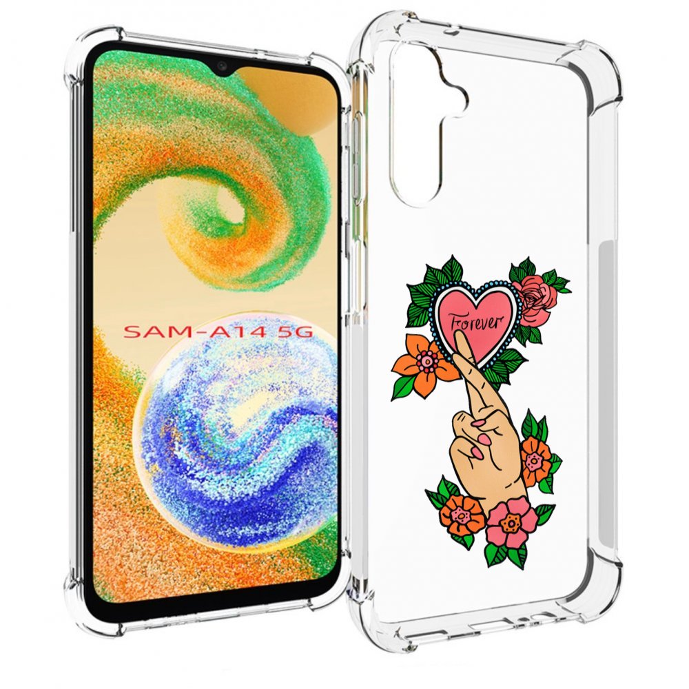 

Чехол MyPads ручки-навсегда женский для Samsung Galaxy A14 5G, Прозрачный, Tocco