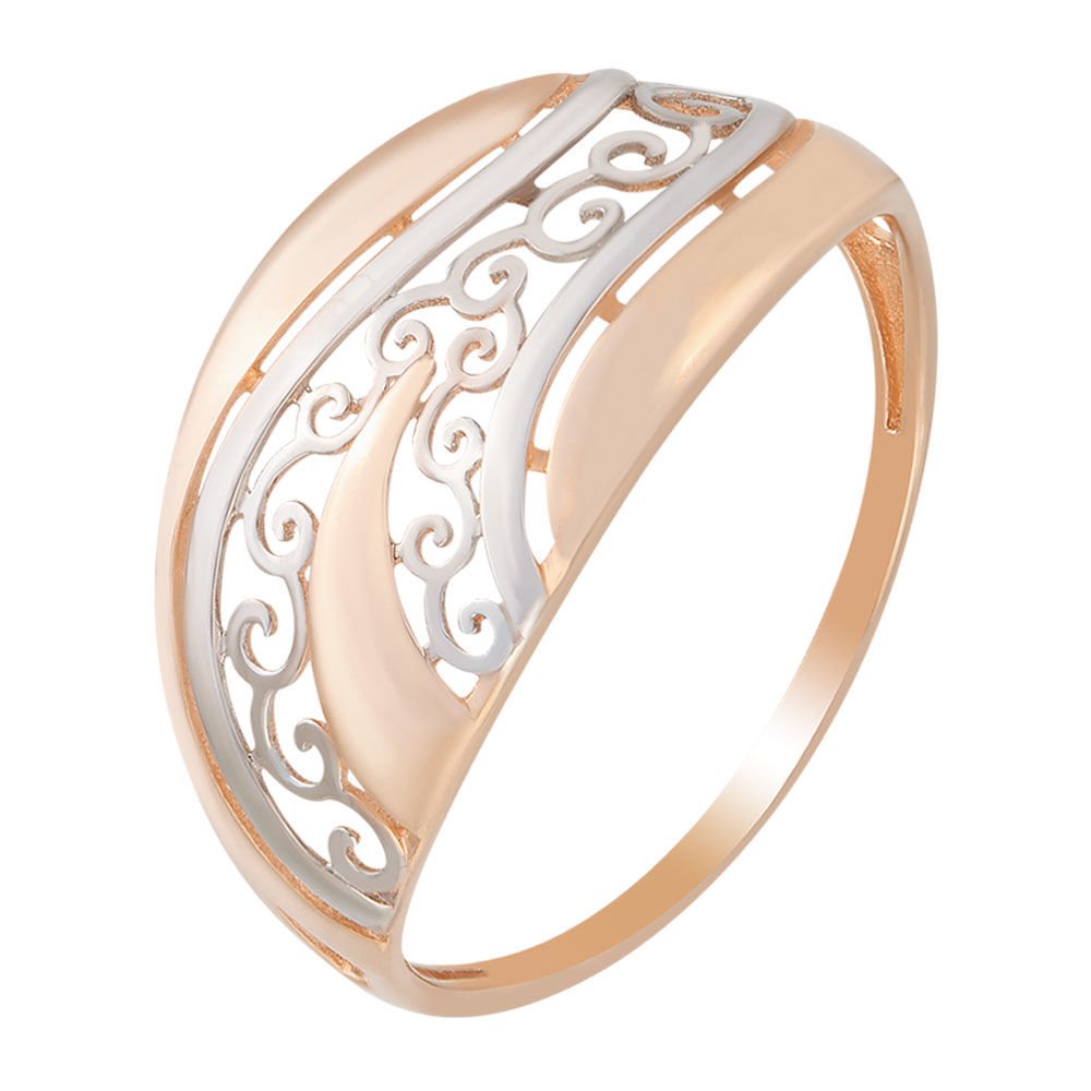 

Кольцо женское из красного золота без вставки 585Gold 401001108, р. 18,5, 401001108