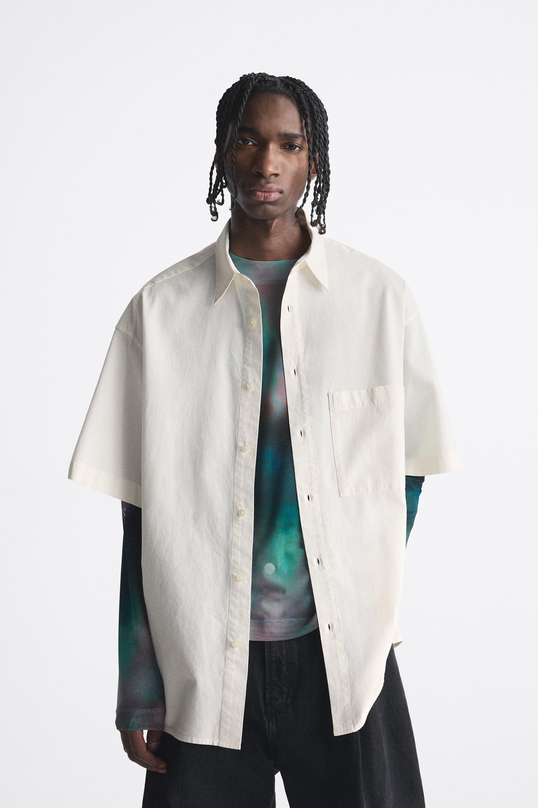

Рубашка мужская ZARA 02599400 белая M (доставка из-за рубежа), 02599400